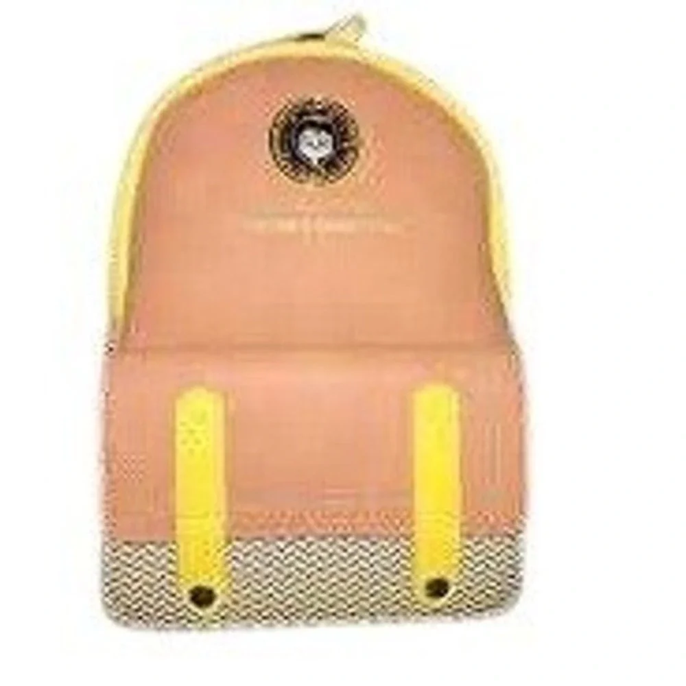 Loungefly Pixar Coco Miguel Mini Backpack Brown Yellow Herringbone‎ Quote Bag